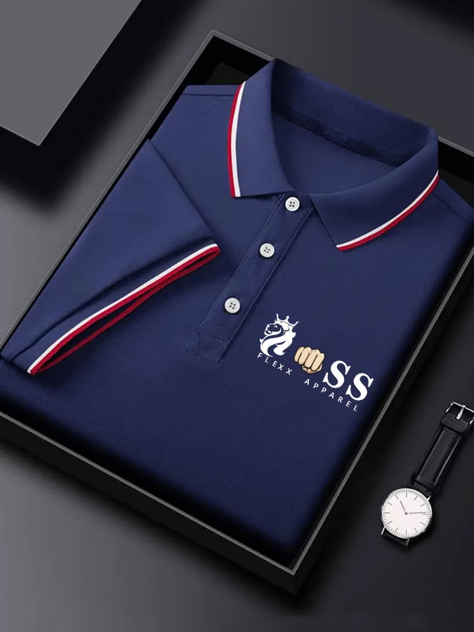 Herren Business Kontrast Polo