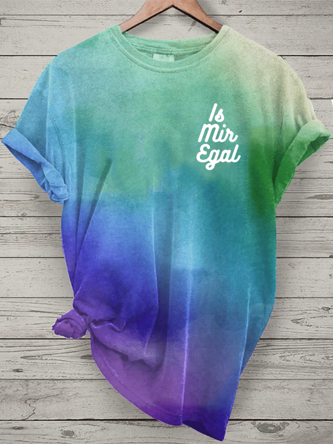 “I don’t care” women’s round neck t-shirt.