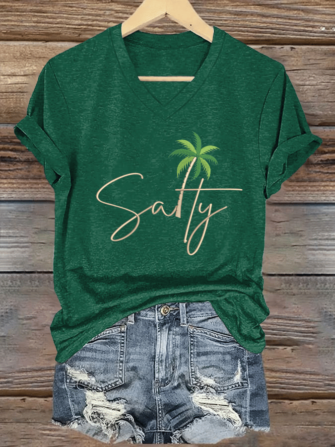 Women's Salt & Light Faith Print V-Neck T-Shirt
