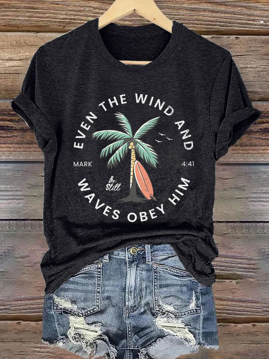 Women'S Casual Christian Scripture Graphic Print Short Sleeve T-Shirt