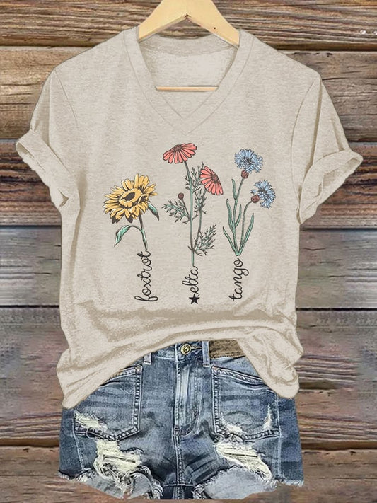 Women's Floral FDT Print T-Shirt