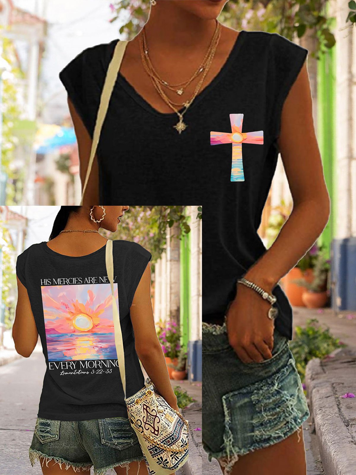 Women's His Mercies Are New Every Morning Feeling Print Tank Top