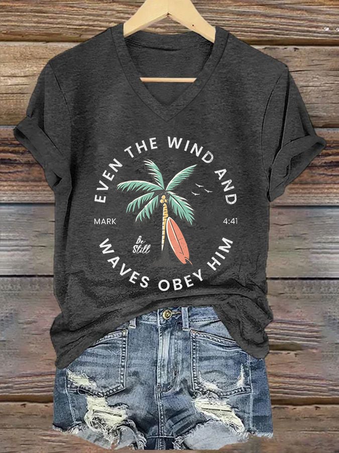 Women'S Casual Christian Scripture Graphic Print Short Sleeve T-Shirt