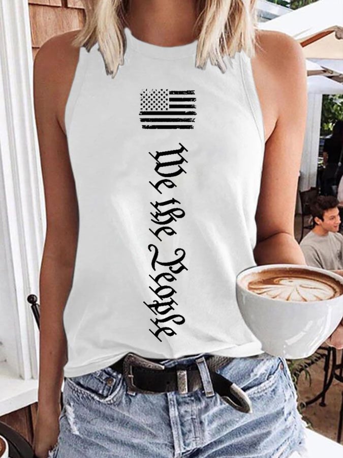 🔥Last Day 49% Off🔥Women's We The People Independence Day Printed Casual Vest