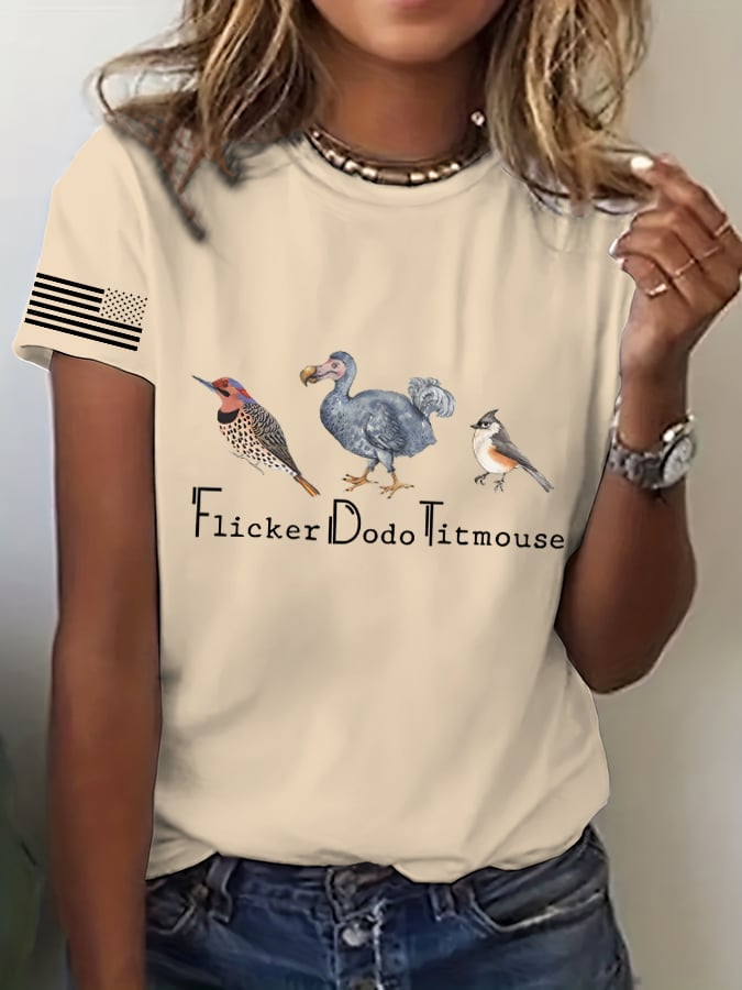 Women's Animal FDT Printed Casual T-Shirt