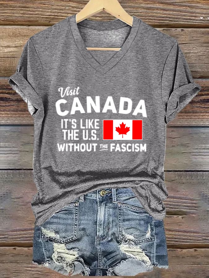 Women's It'S Like The Us Without The Fascism Print T-shirt