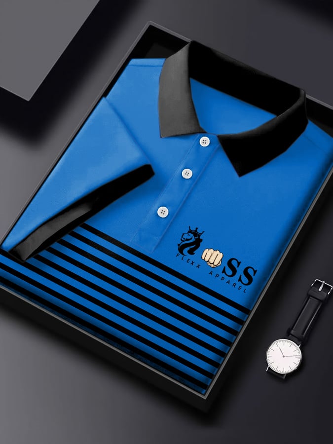 Lässiges Poloshirt für Herren mit Buchstabendruck