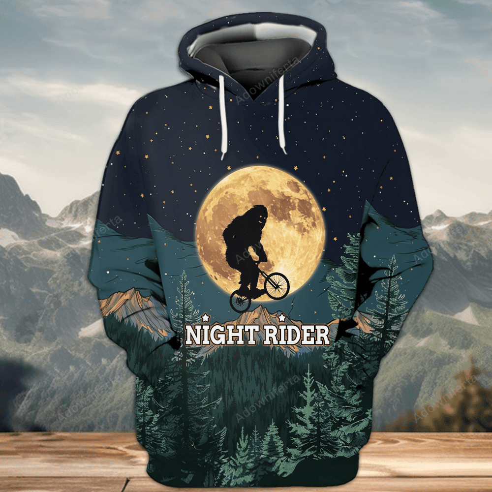 Bigfoot Night Rider All Over Print Shirt