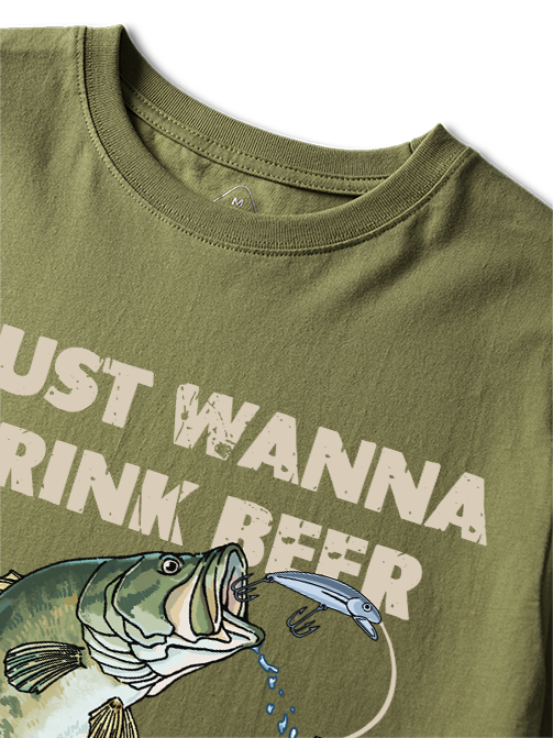 I Just Wanna Drink Beer and Jerk My Rod Unisex Classic Cotton Tee