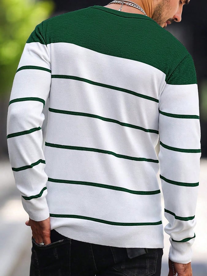 Stilvolles Langarm-T-Shirt mit Buchstaben-Print für Herren