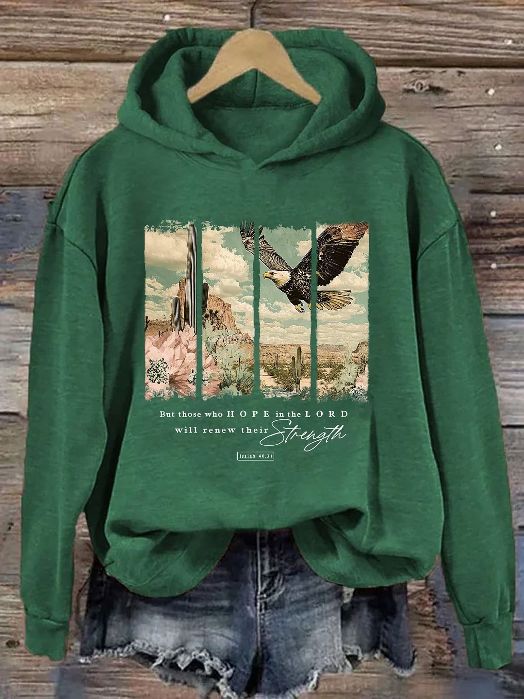 But Those Who HOPE in The LORD Will Renew Their Strength Isaiah 40:31 Print Hoodie