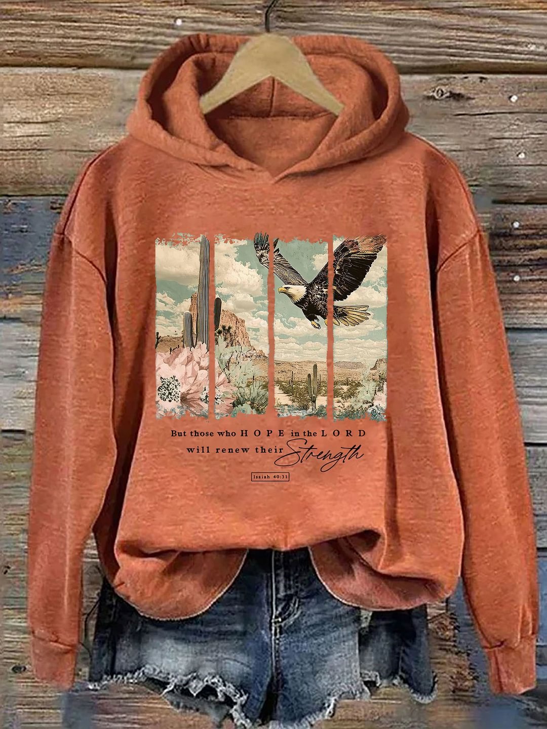 But Those Who HOPE in The LORD Will Renew Their Strength Isaiah 40:31 Print Hoodie