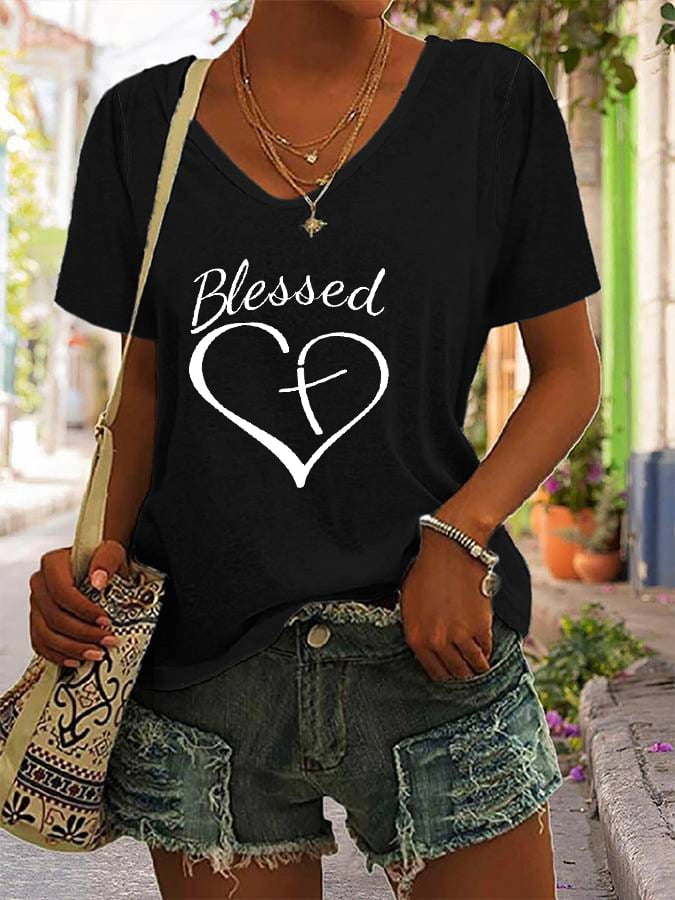 Women's jesus has my back reversible print t-shirt