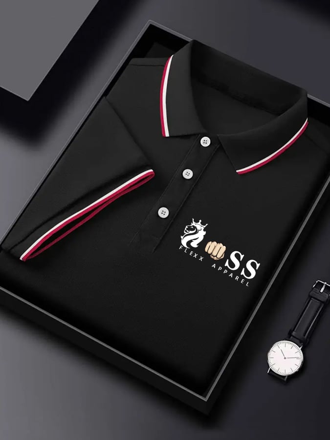 Herren Business Kontrast Polo