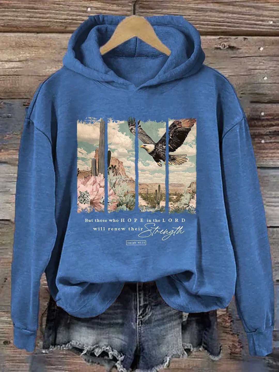 But Those Who HOPE in The LORD Will Renew Their Strength Isaiah 40:31 Print Hoodie