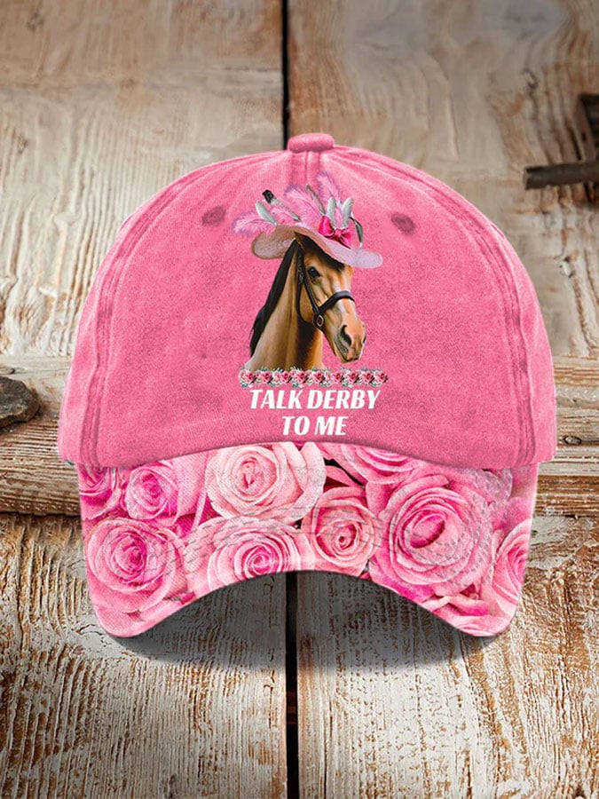 Unisex Talk Derby To Me Print Casual Hat