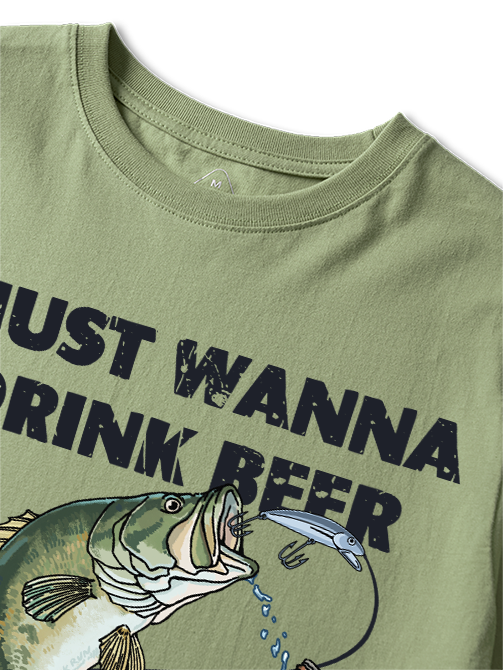 I Just Wanna Drink Beer and Jerk My Rod Unisex Classic Cotton Tee