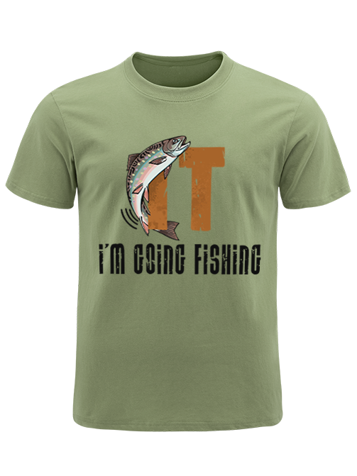 I'm Going Fishing Humor Unisex Classic Cotton Tee