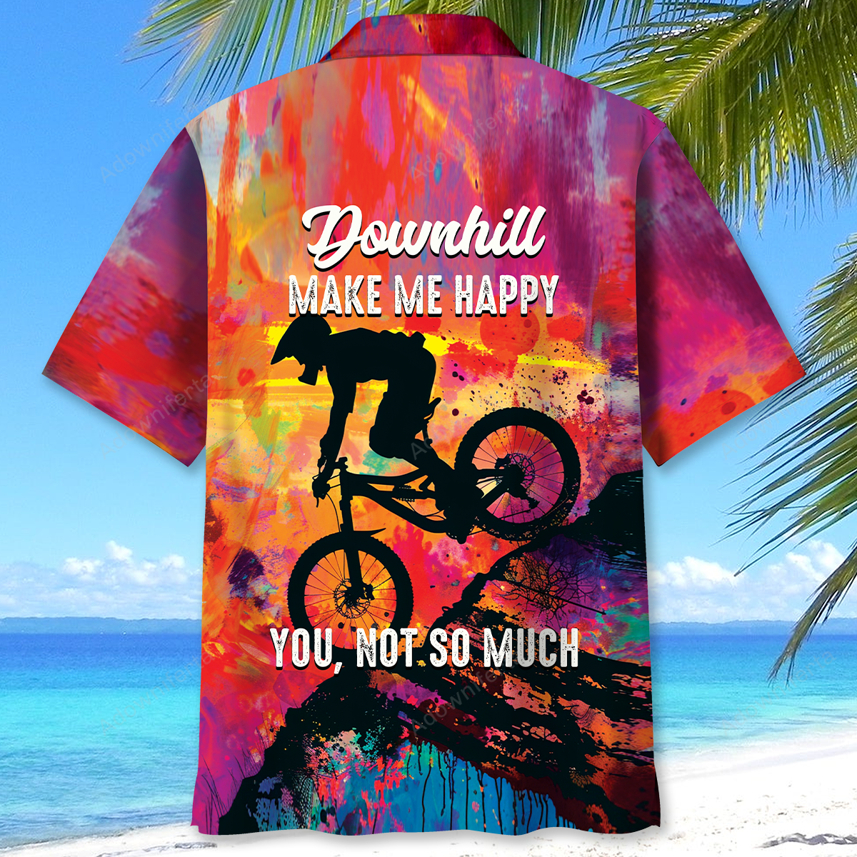 Downhill Make Me Happy Hawaiian Shirt