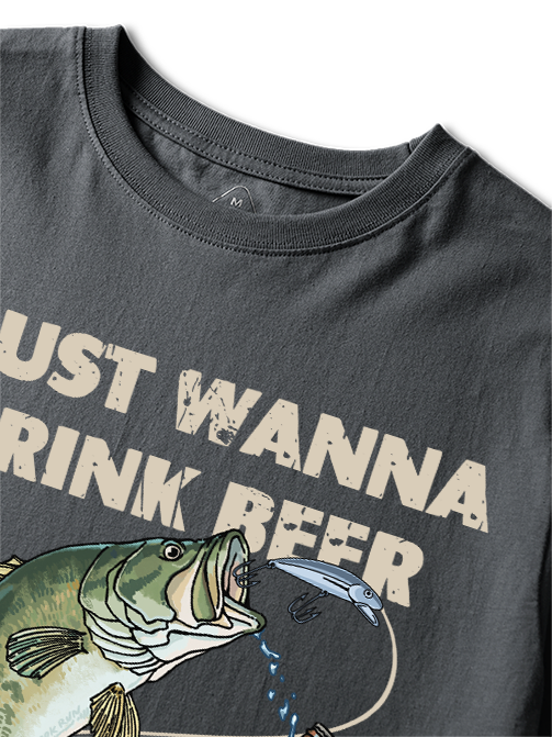 I Just Wanna Drink Beer and Jerk My Rod Unisex Classic Cotton Tee