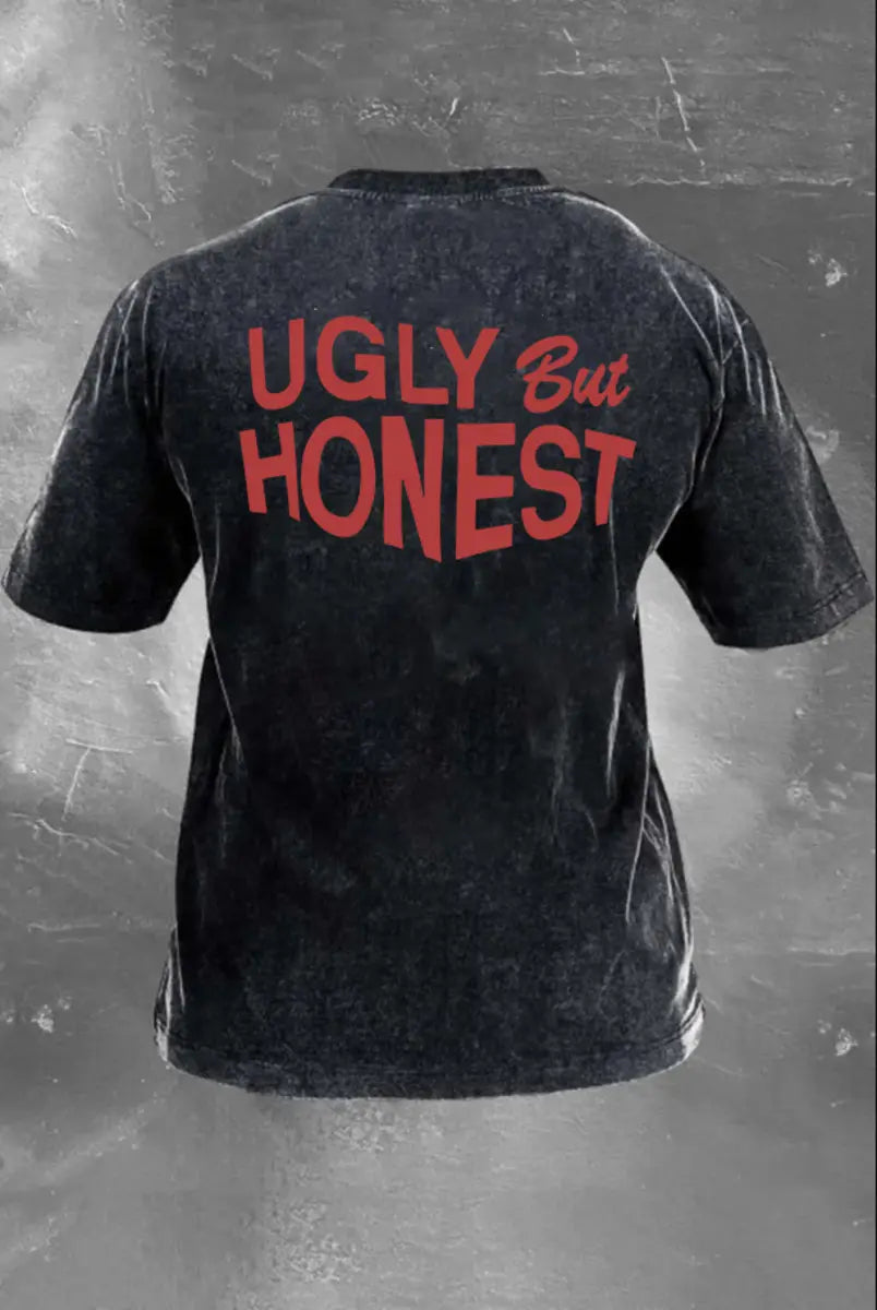 Ugly But Honest Printed  Washed T-Shirt