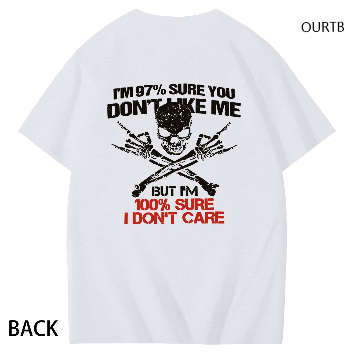 I‘m 97% Sure You Don't Like Me But I'm 100% Sure I Don't Care Generation X Est 1970 Funny Art Pattern Print T-Shirt