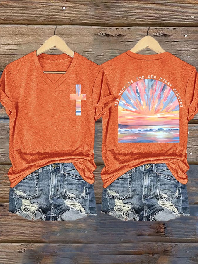 His Mercies Are New Every Morning Print T-shirt