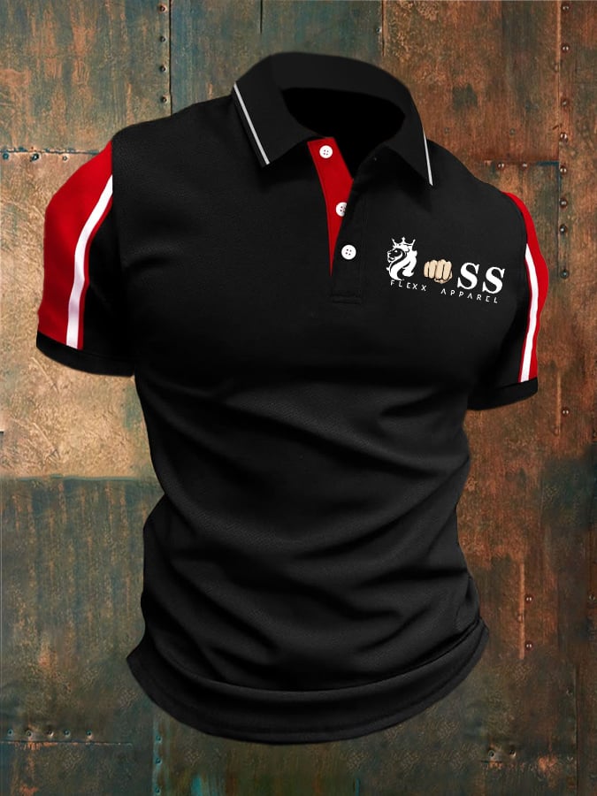 Lässiges Poloshirt in Kontrastfarbe für Herren
