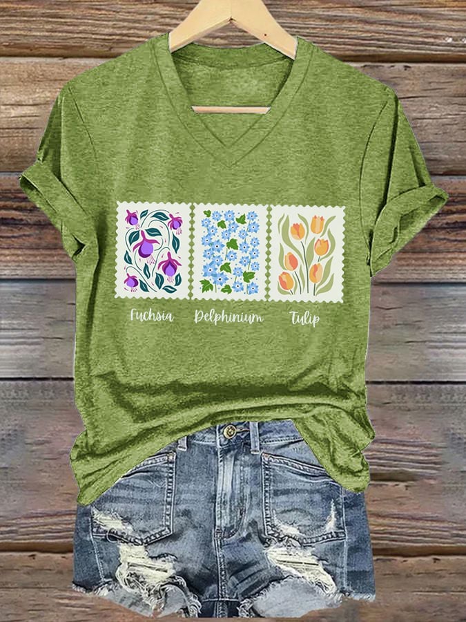 Women's  FTD Print Casual T-Shirt