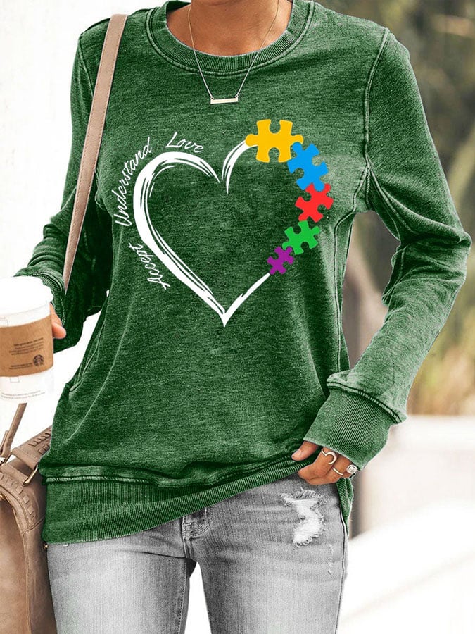 Casual Printed Long Sleeve Sweatshirt