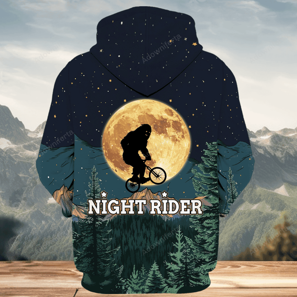 Bigfoot Night Rider All Over Print Shirt