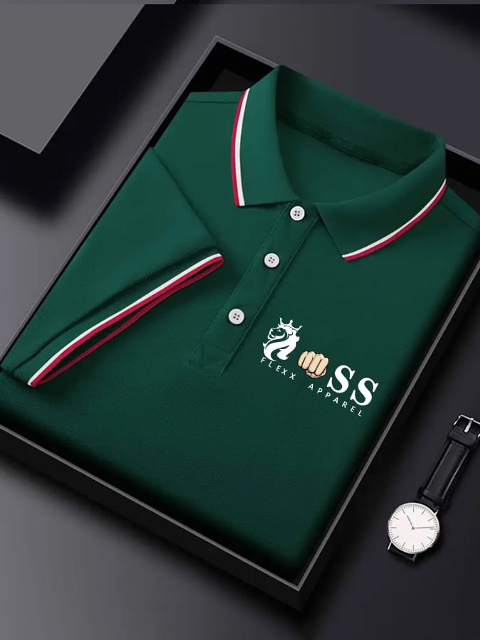 Herren Business Kontrast Polo