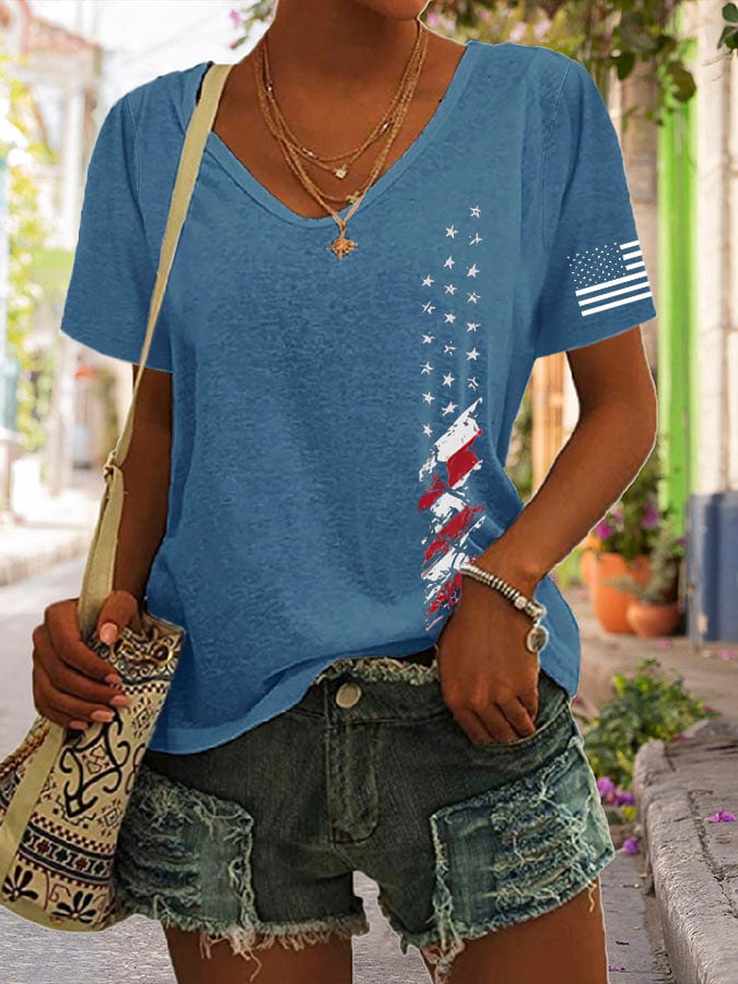 🔥Last Day 49% Off🔥Women's Independence Day Printed Casual T-Shirt
