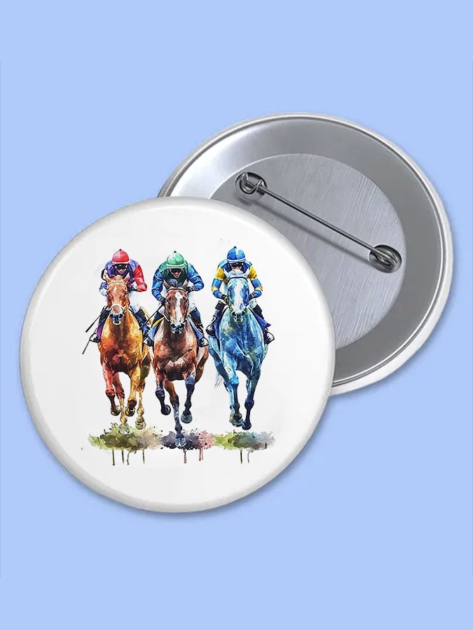 Horse Race Brooch