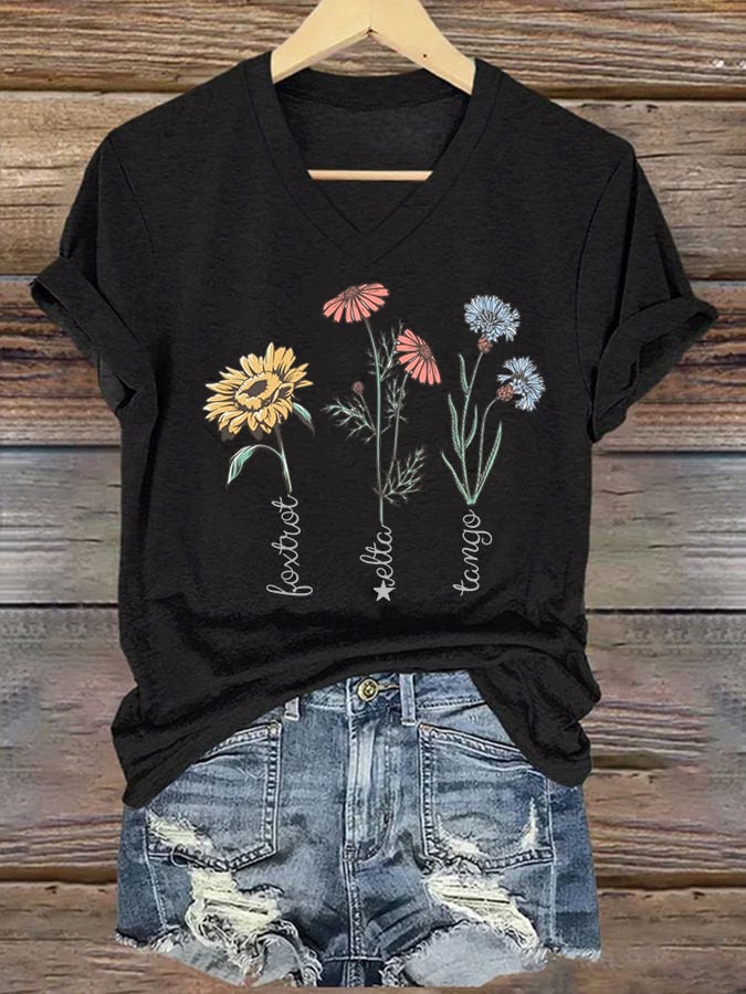 Women's Floral FDT Print T-Shirt
