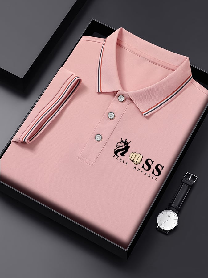 Herren Business Kontrast Polo