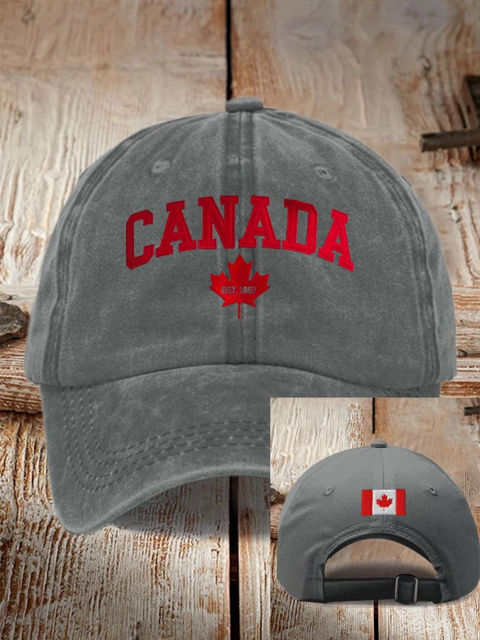 Unisex Canada 1867 Print Baseball Cap