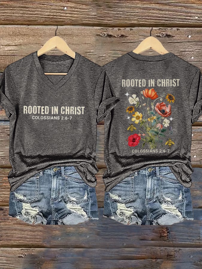 Women's Vintage Floral Print T-Shirt