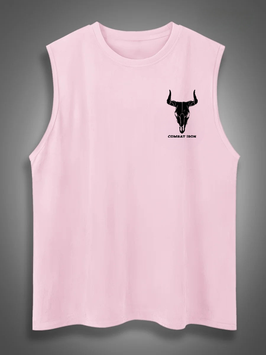 If Genders Confuse You Go Milk A Bull Print Cotton Sleeveless Tank Tops