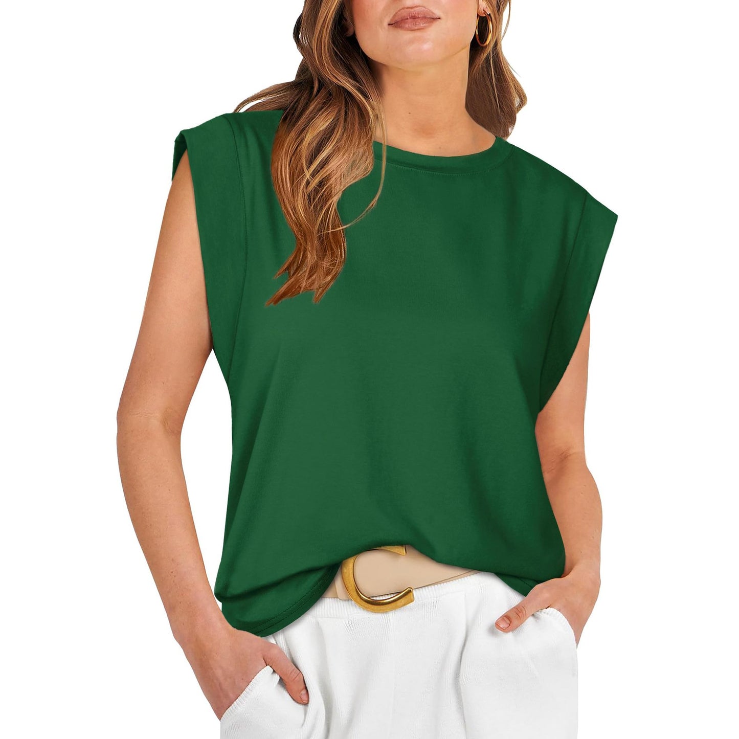 Women's Basic Fashion Casual Vest T-Shirt