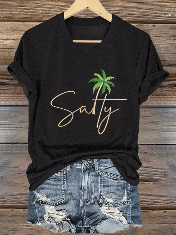 Women's Salt & Light Faith Print V-Neck T-Shirt