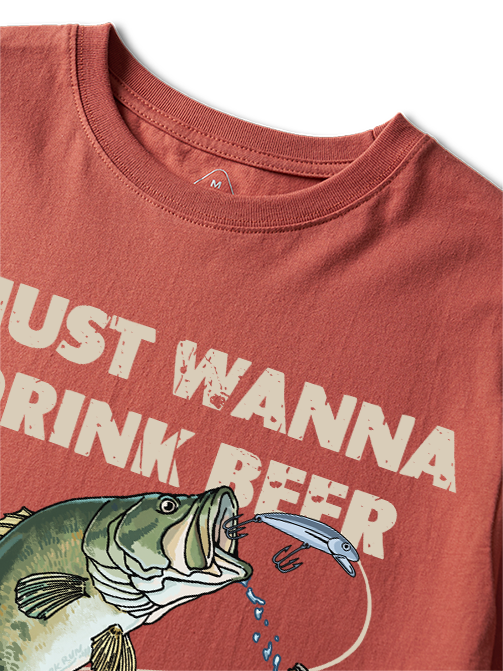 I Just Wanna Drink Beer and Jerk My Rod Unisex Classic Cotton Tee