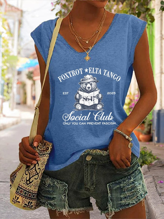 Women's  Fashion Print Casual Vest