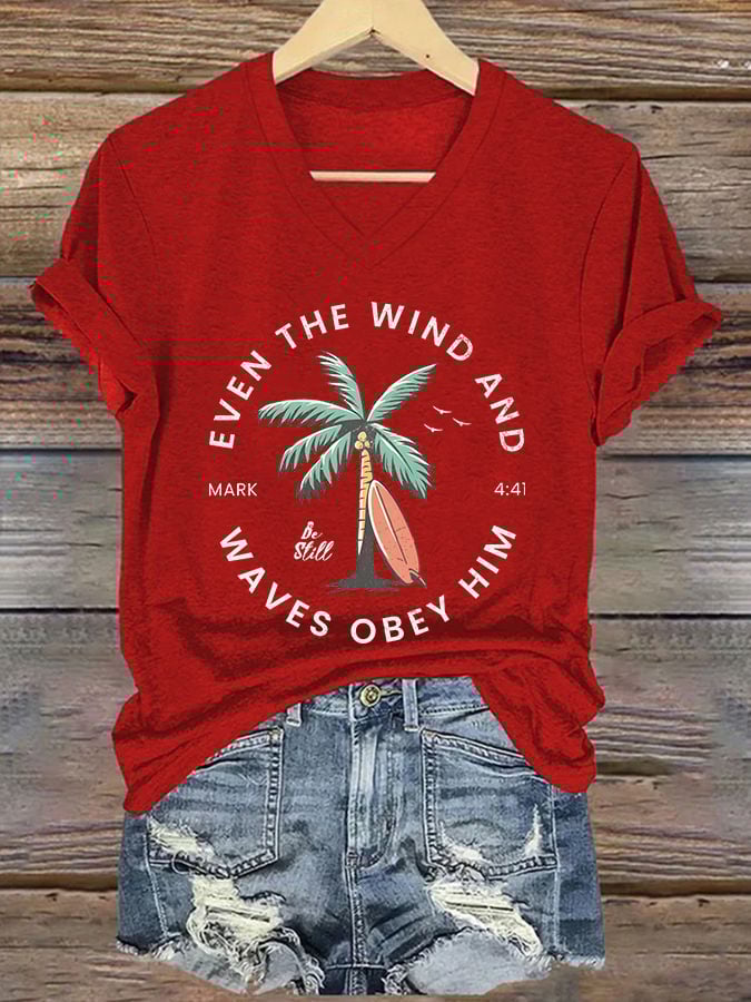 Women'S Casual Christian Scripture Graphic Print Short Sleeve T-Shirt