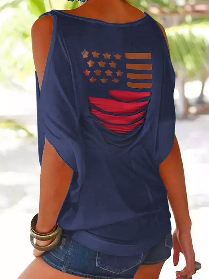 Women's Stars and Stripes Blouse(No Vest)