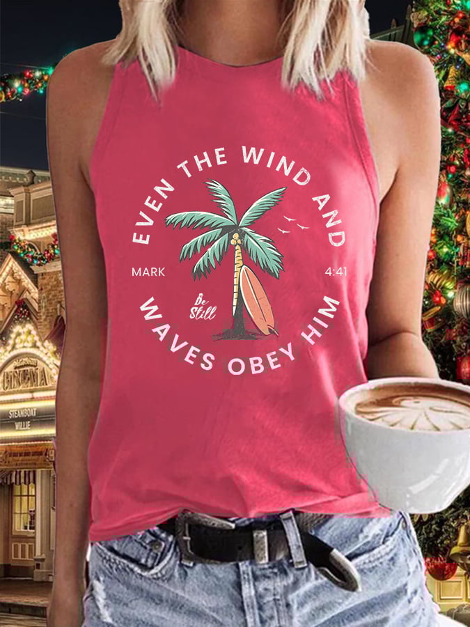 Women'S Casual Christian Scripture Print Tank Top