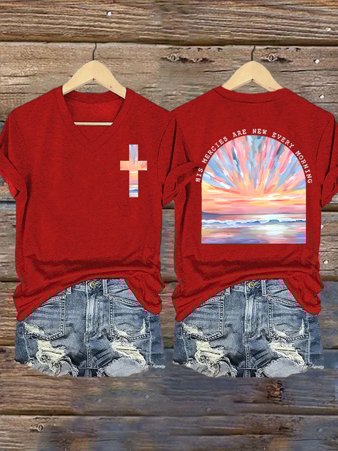 His Mercies Are New Every Morning Print T-shirt