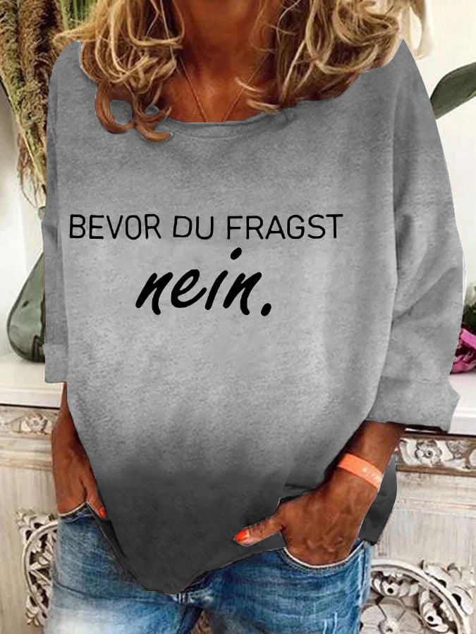 BEVOR DU FRAGST nein-Sweatshirt für Damen