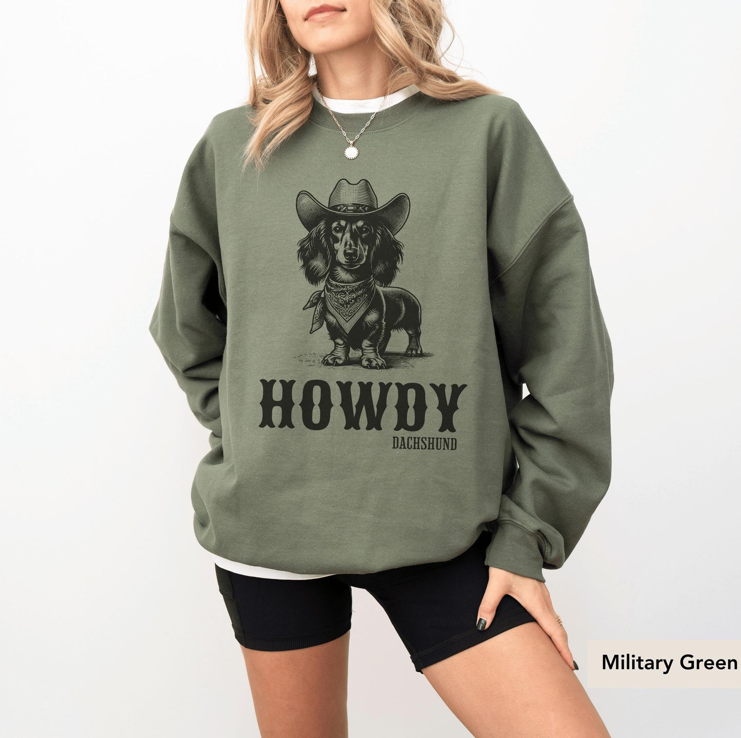 Howdy Dachshund Long Haired Sweatshirt