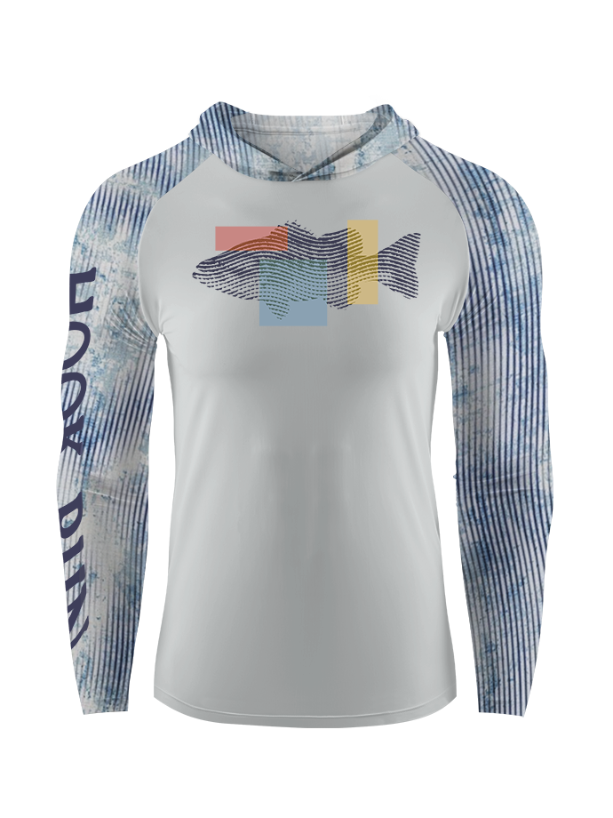 Fishing Dreams in Fingerprints UPF Hoodie